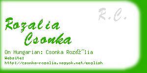 rozalia csonka business card